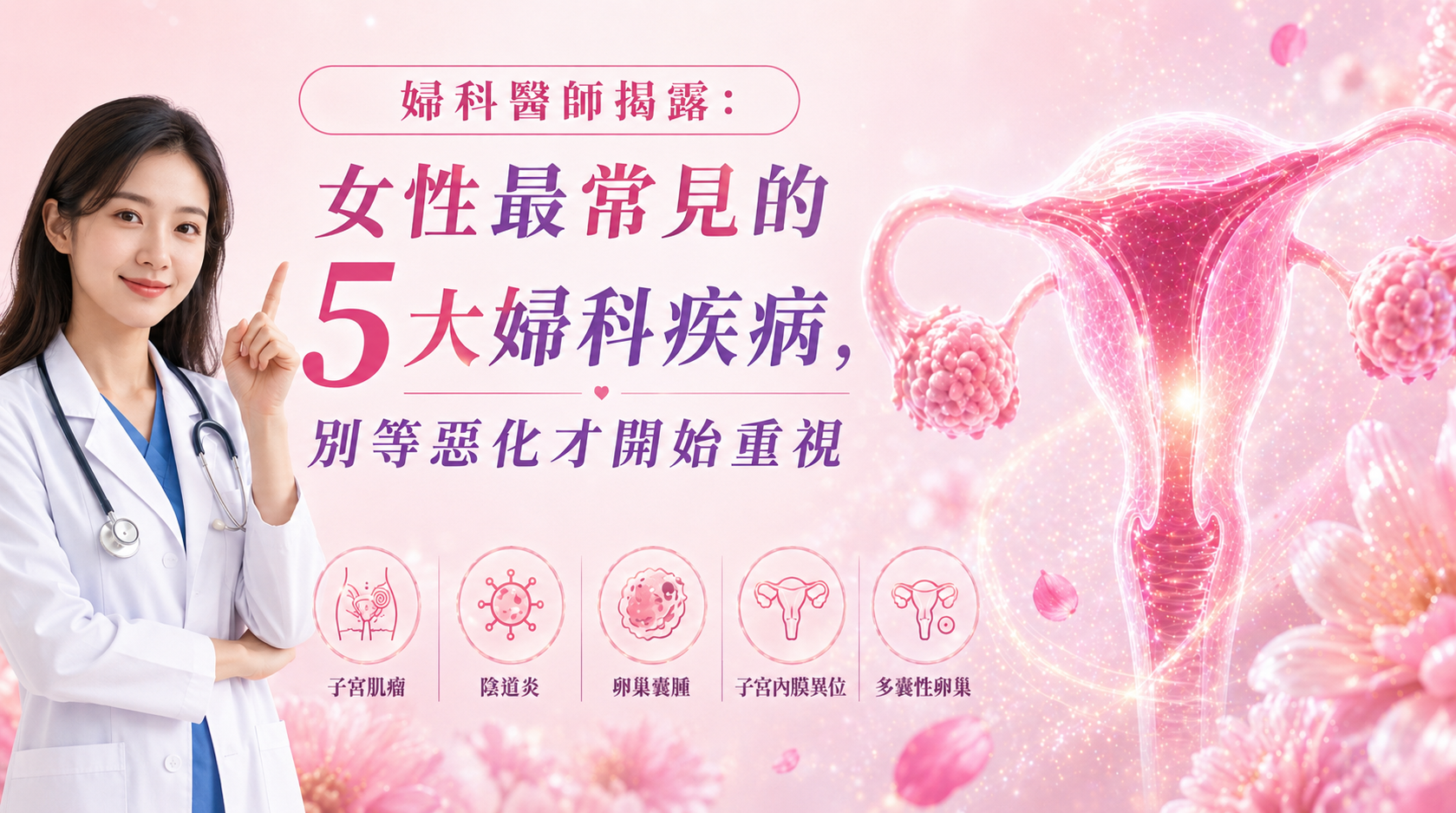 婦科醫師揭露：女性最常見的 5 大婦科疾病，別等惡化才開始重視